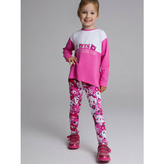 Брюки playToday, размер 116, розовый