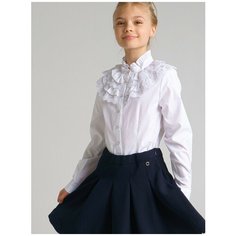 Школьная блуза playToday, размер 140, белый