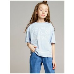 Футболка playToday, размер 134, голубой