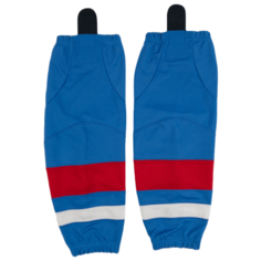 Гамаши хоккейные MAD GUY, размер JR (64-65 см), красный, белый, синий