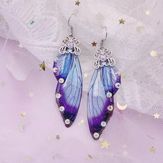 Серьги с подвесками, серебряный, синий Murmure Shop