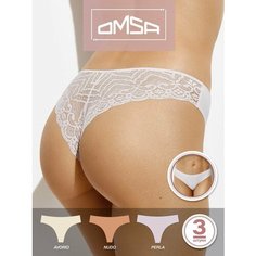 Трусы Omsa, размер 50 (XL), белый, бежевый