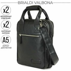 Сумка кросс-боди BRIALDI, фактура зернистая, черный
