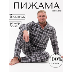 Пижама ЛайМ, размер 56, коричневый