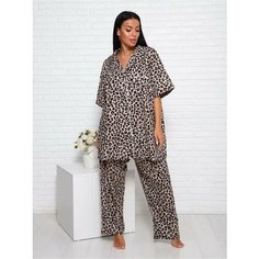 Пижама , размер 68, бежевый/черный Darina Com