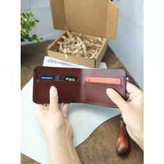 Портмоне SAFFA, фактура гладкая, коричневый