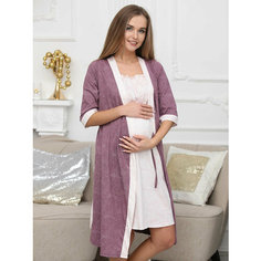 Комплект для кормящих мам FEST, размер 170,176-84-90, белый, фиолетовый ФЭСТ