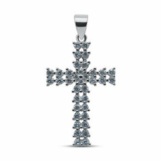 Подвеска Silver WINGS, серебро, 925 проба, фианит, серебристый