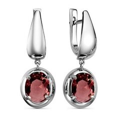 Серьги с подвесками The Jeweller, серебро, 925 проба, родирование, кристалл, , серебристый/красный