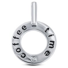 Подвеска Silver WINGS, серебро, 925 проба, эмаль, фианит, серебристый