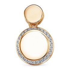 Подвеска The Jeweller, красное золото, 585 проба, фианит, золотистый, серебристый