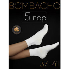 Носки BOMBACHO, комплект, 140 den, 5 пар, размер 37-41, белый
