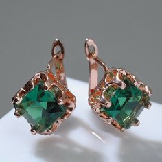 Серьги ТероПром, акрил, зеленый