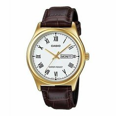 Наручные часы CASIO, золотой, белый, коричневый