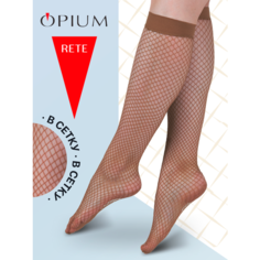 Гольфы Opium Гольфы в сетку, 40 den, размер one size, бежевый