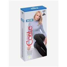 Колготки Conte elegant COTTON 400, р.5, nero, 400 den, размер 5, nero