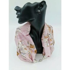 Колье MARI JOO, длина 65 см, розовый/золотистый