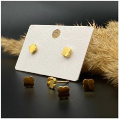 Серьги пусеты, размер 5 мм, золотой Stasy CA
