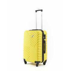 Чемодан Lcase New Delhi, 61 л, размер M, Желтый