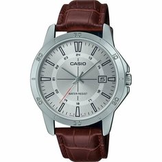 Наручные часы CASIO, серый, серебряный, коричневый