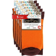 Носки OMSA KIDS 5 пар, размер 27/30, , orange
