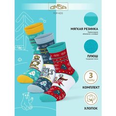 Носки OMSA KIDS 3 пары, размер 31/34, , мультиколор