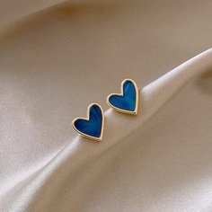 Серьги пусеты, голубой 7ЭВЭН