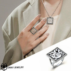 Кольцо Emay, кристаллы Swarovski, искусственный камень, размер 17