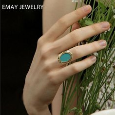 Кольцо Emay, агат, перламутр, размер 19, золотой