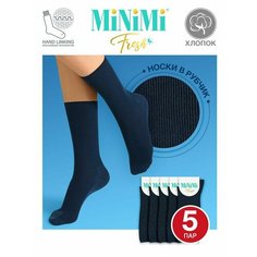 Носки MiNiMi, комплект, 5 пар, размер 35-38, синий, черный
