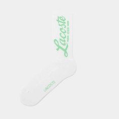 Носки LACOSTE, размер T2, белый-зеленый