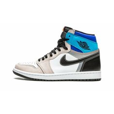 Кроссовки Jordan Air Jordan 1 Retro High OG, размер 43 EUR = 9.5 US = 27.5 CM = 42 RU, черный, мультиколор, синий, белый