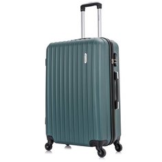Чемодан Lcase Krabi, 94 л, размер L, темно-зеленый
