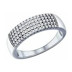 Кольцо Яхонт, серебро, 925 проба, фианит, размер 18, бесцветный