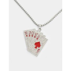 Колье, длина 70 см, красный Монинг