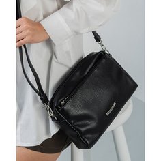 Сумка кросс-боди FABRIZIO CLUB, фактура матовая, гладкая, черный