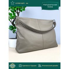 Сумка шоппер DIZIAK, фактура гладкая, хаки