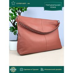 Сумка шоппер DIZIAK, фактура гладкая, коралловый
