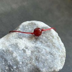 Браслет UNA, сердолик, красный