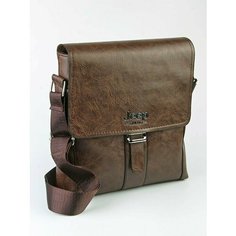Сумка барсетка Skin, фактура гладкая, Коричневая гладкая