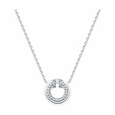 Колье Diamant, серебро, 925 проба, родирование, фианит, длина 45 см.