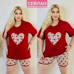 Пижама , размер 66, красный Узбекистан