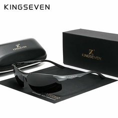 Солнцезащитные очки KINGSEVEN, серый металлик
