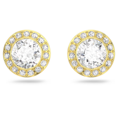 Серьги SWAROVSKI, кристаллы Swarovski, золотой/белый
