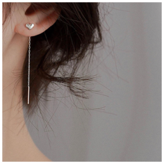 Серьги цепочки, серый металлик Beauty Charmes