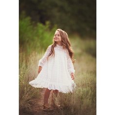 Платье Maisara Базовая коллекция, размер 128, белый