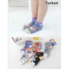 Носки Turkan Базовая коллекция, 5 пар, размер 4-6, , разноцветный