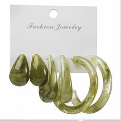 Серьги, зеленый Fashion Earrings