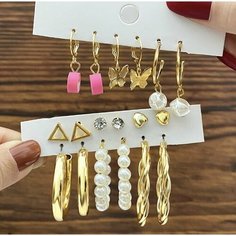 Серьги, желтый Fashion Jewelry