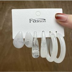 Серьги, белый Fashion Earrings